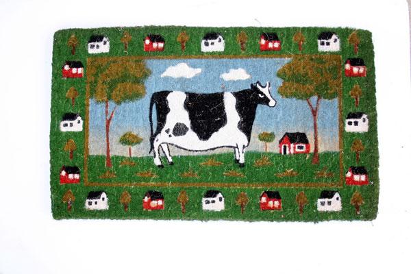 24שטיח סף בעובי של 4 ס"מ3 בעיטורים של פרות