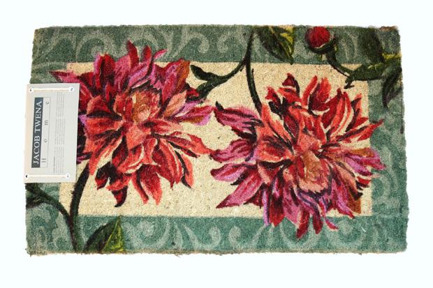 שטיח סף בעובי של 4 ס"מ מעוטר בפריחה
