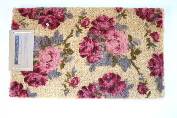 שטיח סף בעובי של 2.5 ס"מ עם ורדים סגלגלים