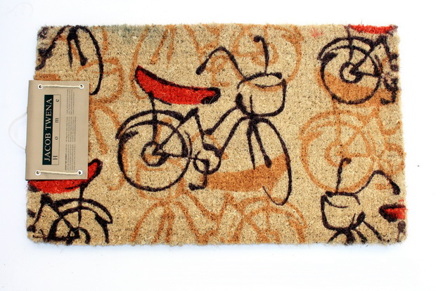 שטיח סף בעובי של 2.5 ס"מ מעוטר איורי אופניים