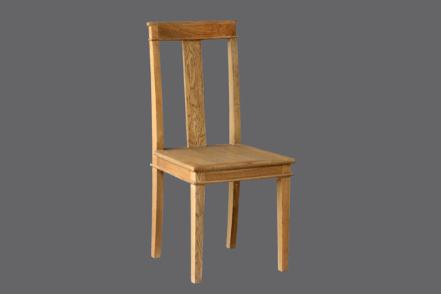 כסא לפינת אוכל בסגנון כפרי, מעץ אלון מלא. מידות 48*45*96 