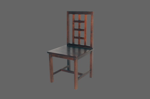 כסא אותנטי עם משענת מעוצבת בסגנון יפני. מידות 45*50*95 