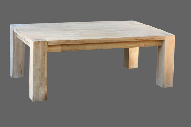 שולחן סלון מעץ אלון טבעי, בסגנון כפרי. מידות 140*80*52 