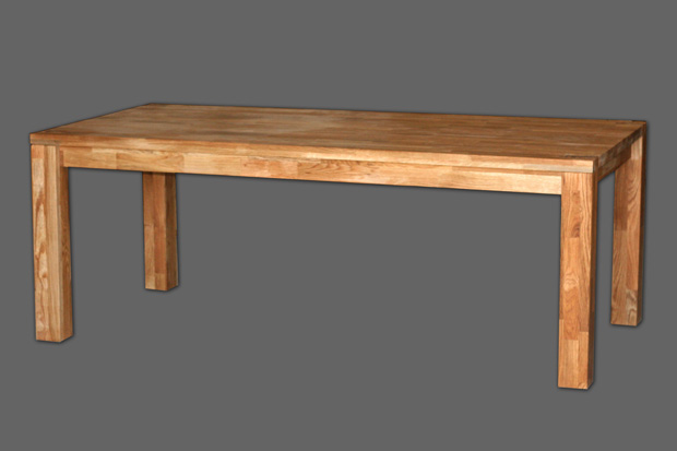שולחן פינת אוכל מעץ אלון, מהודר ואיכותי בסגנון כפרי. עם הגדלות של 50 ס"מ בכל צד. מידות 100*200*75 
